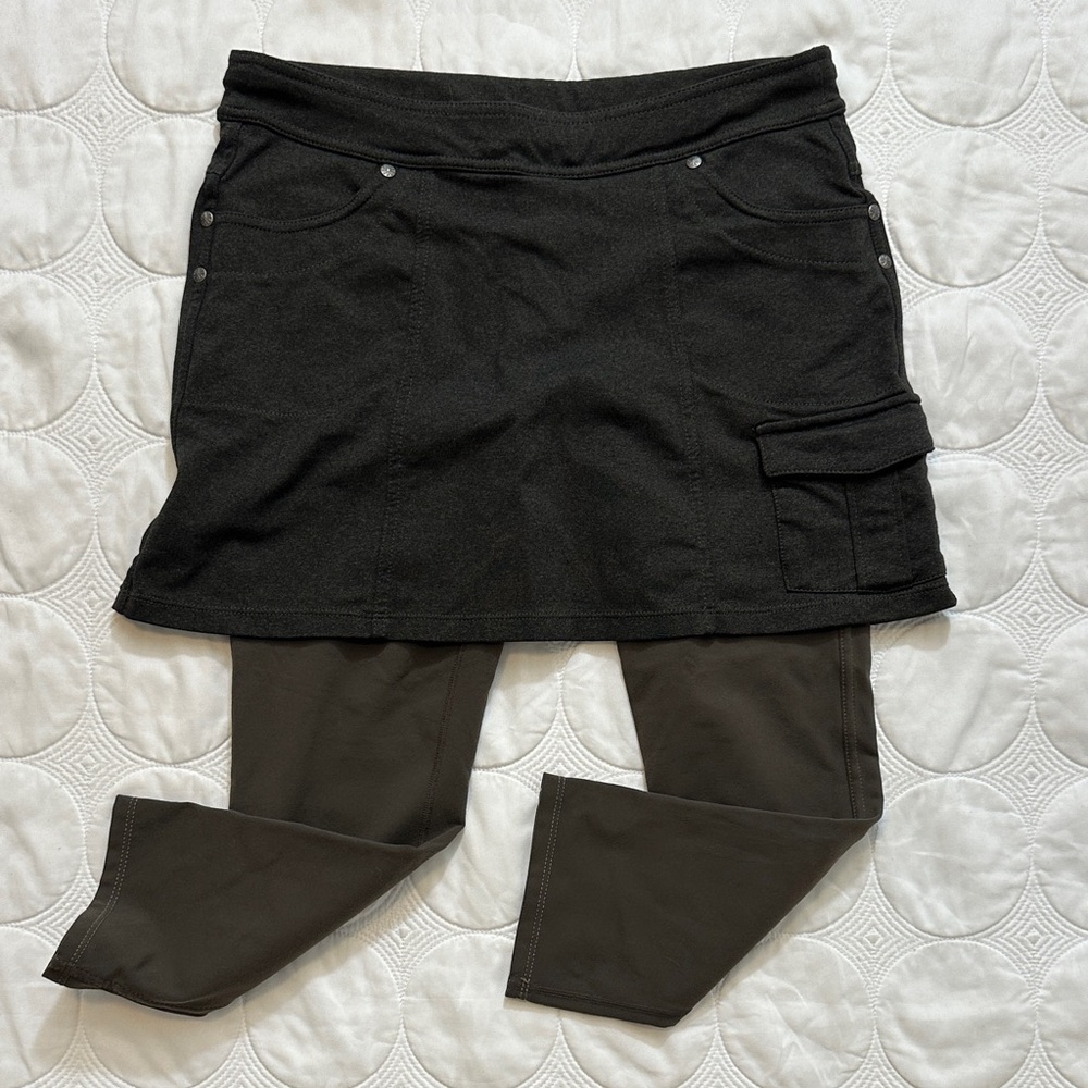 Athleta Black Mini Skirt with Leggings